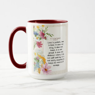 Mug 1 Corinthiens 13:4-5 Aquarelle apaisante Conceptio