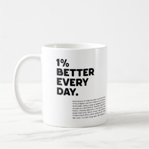 Mug 1% de mieux chaque jour de motivation