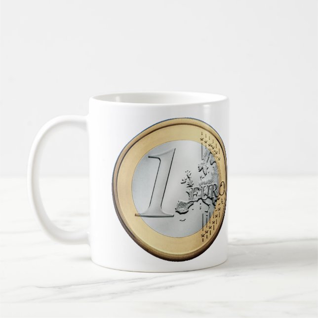 Mug 1 euro pièce de monnaie (Gauche)