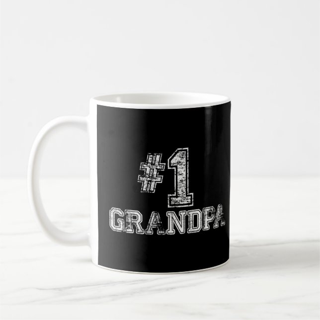 Mug 1 Grand-père - Numéro Un cadeau de Fête des pères (Gauche)