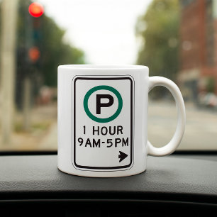 Mug 1 Heure De Parking Pour Zones De Parking Contrôlée