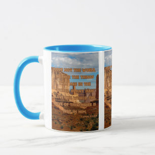 Mug 1 Jean 2:15 KJV Bible Verse Pic Deux Tons