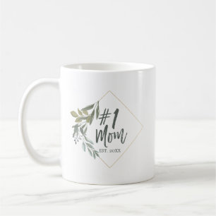 Mug #1 Maman Typographie Aquarelle Foliage Fête des Mè