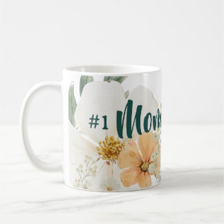 Mug #1 Mom Mothers Day Mug. Elegant Spring Floral