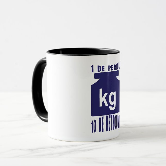 Mug 1 perdu 10 retrouve citation poids kilo kg (Devant gauche)