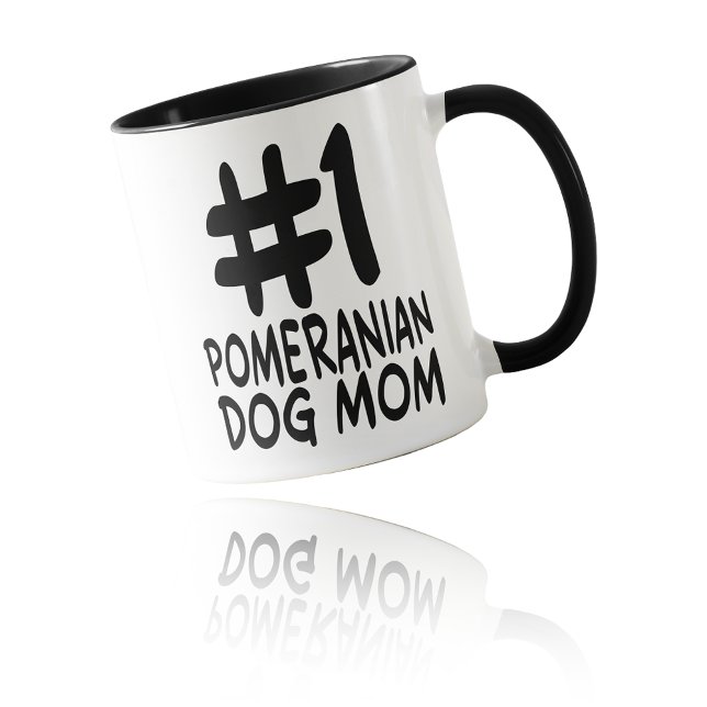 Mug #1 Pomeranian Dog Mom - World's Best Fur Mom (#1 Pomeranian Dog Mom - World's Best Fur Mom Mug)