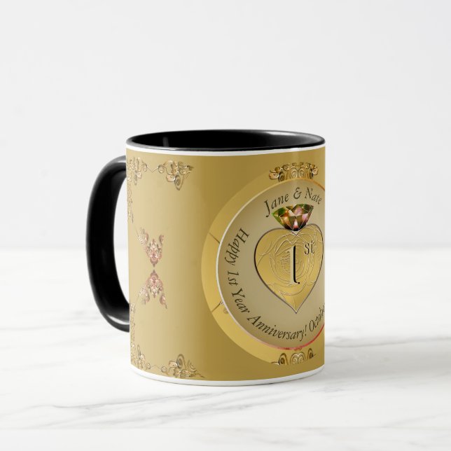 Mug 1er/50e anniversaire de Mariage Golden (Devant gauche)