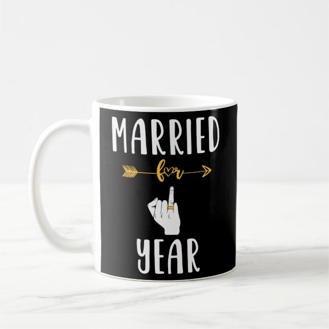 Mug 1Er Année Anniversaire Du Mariage Marié Mari (Gauche)
