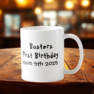 Mug 1er Anniversaire de Mon Animal PERSONNALISÉ
