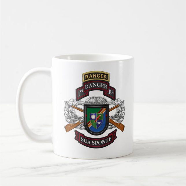 Mug 1er bataillon des Rangers BERET FLASH DUI SSI RANG (Gauche)
