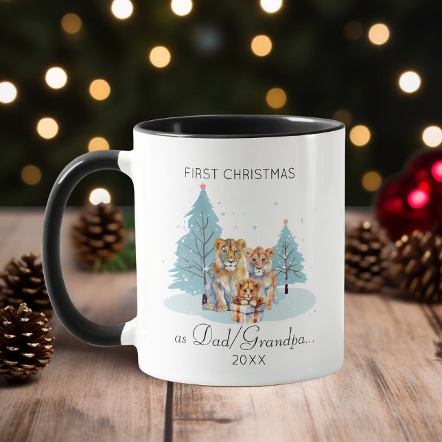 Mug 1er Noël comme papa grand-père oncle aquarelle Lio (Créateur téléchargé)
