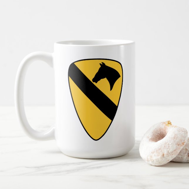 Mug 1ère division de cavalerie Patch Patriotic (Avec donut)