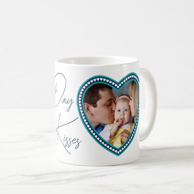 Mug 1ère fête des pères, Amour & Bisous (Devant droit)