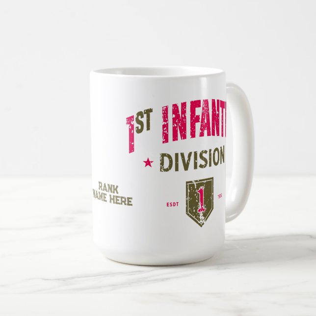 Mug 1re division d'infanterie "Big Red One" personnali (Devant droit)