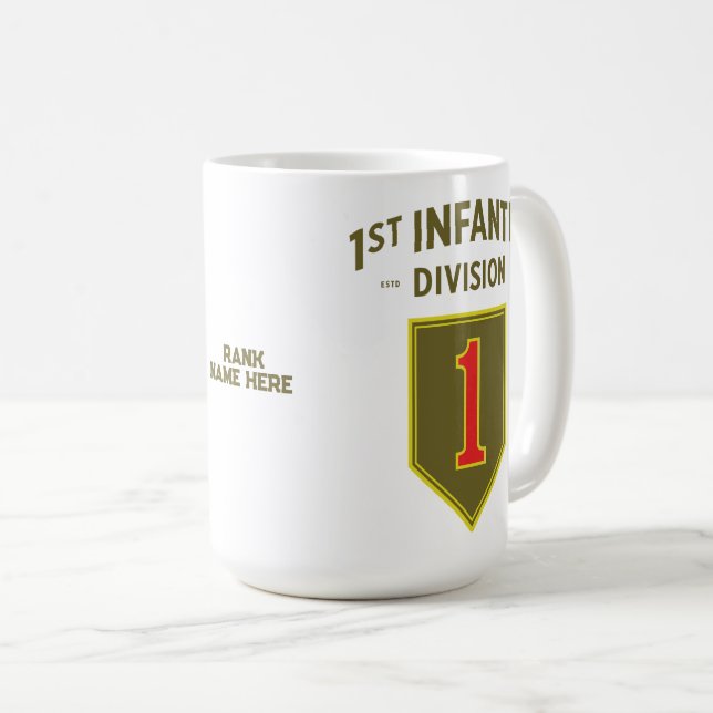Mug 1re division d'infanterie "Big Red One" personnali (Devant droit)