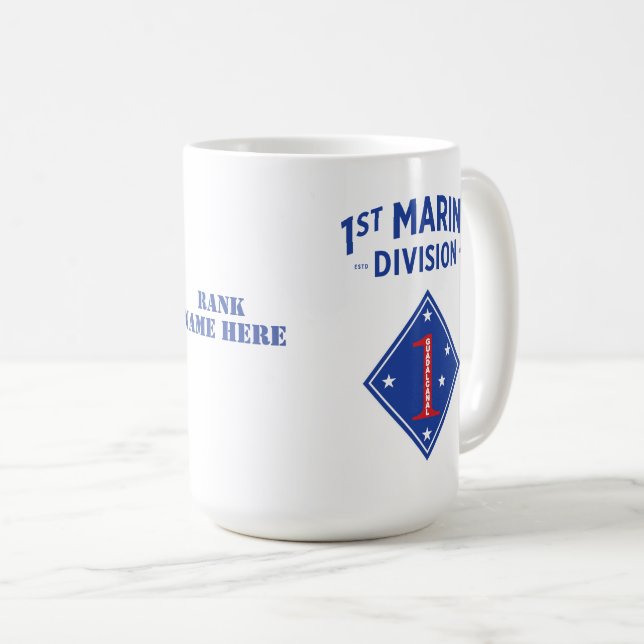 Mug 1re insigne de division maritime (personnalisable) (Devant droit)