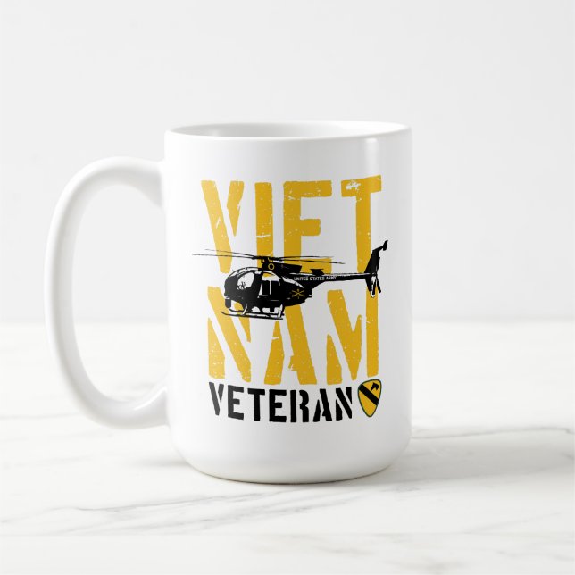 Mug 1st Cavalry Division Vietnam Veteran (Gauche)