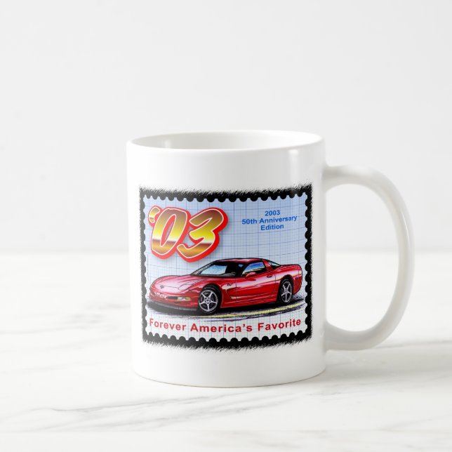 Mug 2003 cinquantième anniversaires Corvette (Droite)
