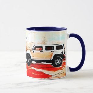 Mug © 2009 S.J. "de Hummer de coucher du soleil"