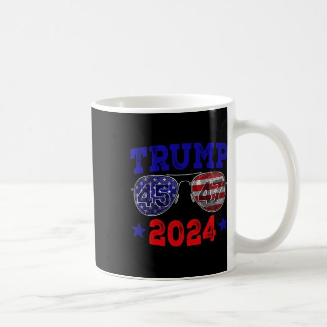 Mug 2024 45 47 Drapeau américain Sungles Trump 2024 (Droite)