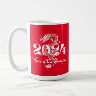 Mug 2024 Année du Nouvel An chinois du Dragon