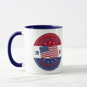 Mug 2024 Drapeau États-Unis Votre Vote Compte