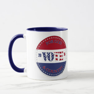 Mug 2024 Pour Dieu et Pays USA Drapeau VOTE