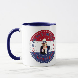 Mug 2024 Priez pour l'oncle rouge, blanc et bleu Sam