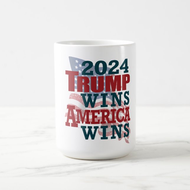 Mug 2024 Trump gagne - l'Amérique gagne (Centre)