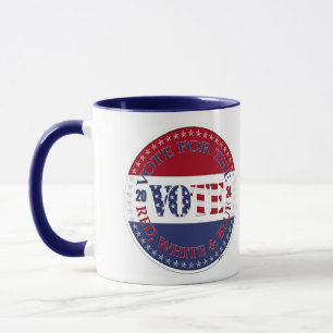 Mug 2024 Vote Pour Le Drapeau Rouge, Bleu Blanc États-