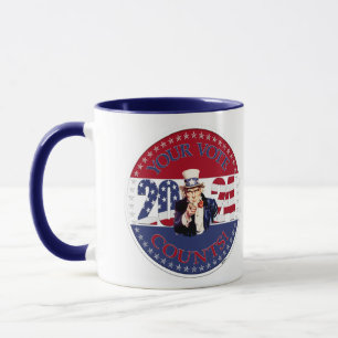 Mug 2024 Votre Vote Compte Oncle Sam