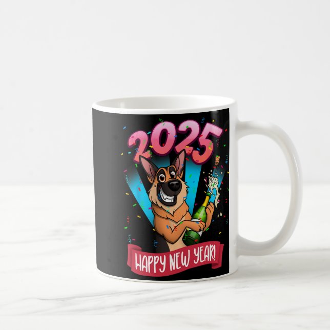 Mug 2025 Happy New Year German Shepherd Edition  (Droite)