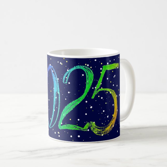 Mug 2025 nouvelle année numéro de fiche d'accueil (Devant droit)