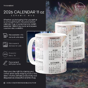 Mug 2026 Boug en céramique personnalisé 11oz Calendrie