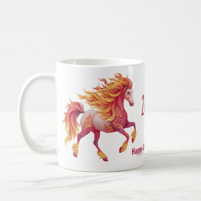 Mug 2026 Cheval de Feu – Bonne Année Chinoise (Gauche)