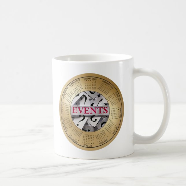 Mug 2026 Events Calendar Coffee (Droite)