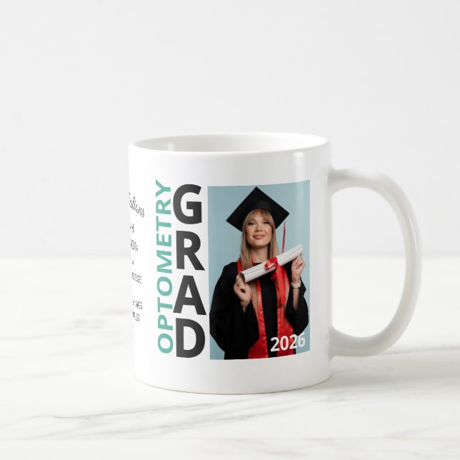 Mug 2026 Teal OPTOMETRY Graduate Photo Souvenir (Droite)