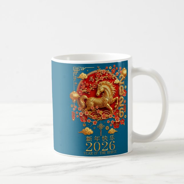 Mug 2026 Year Of The Horse Red Chinese New Year Lunar  (Droite)