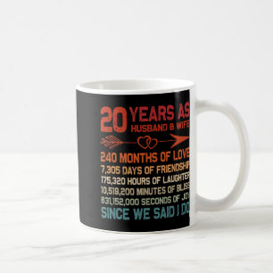 Mug 20 Ans Comme Mari Et Ami; Femme 20e Anniversaire G
