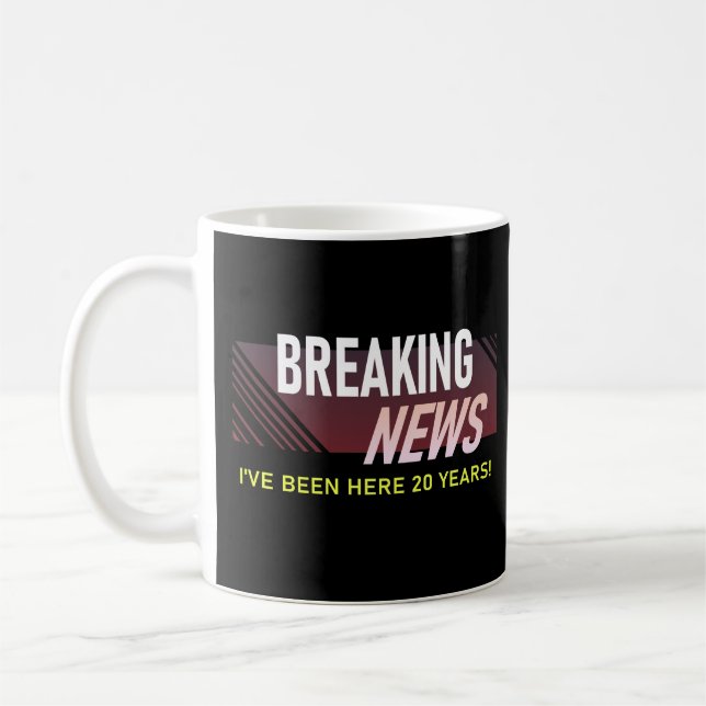 Mug 20 ans d'anniversaire de travail Vingtième employé (Gauche)