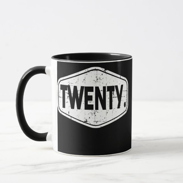 Mug 20e anniversaire de garçon ou de fille 20 ans ving (Gauche)