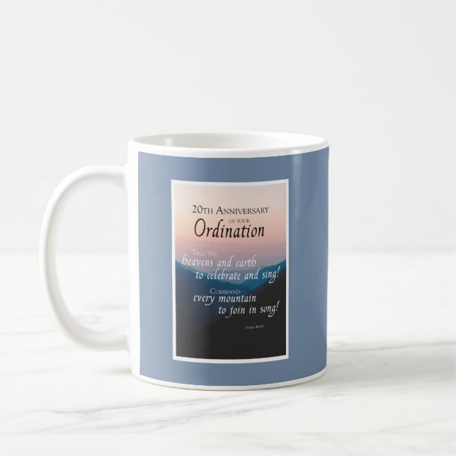 Mug 20e anniversaire d'ordination Félicitations (Gauche)