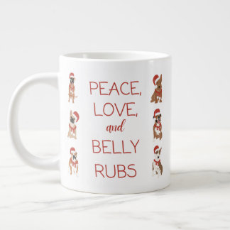 Mug 20oz Peace, Love, & Belly Rubs