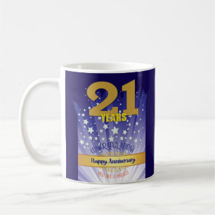 Mug 21 ans de récupération personnalisée Anniversaire 