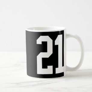 Mug #21 Blanc Numéro 21 Style Ventilateur Sport Hallow