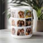 Mug 21 Photo Collage Grid - galerie - blanc<br><div class="desc">Utilisez 21 photos CARRÉS pour créer un collage photo personnel. La couleur de l'arrière - plan peut être modifiée dans la zone personnaliser. ***Pour obtenir les meilleurs résultats pour cette mise en page multiphoto - rognez vos photos en carré avant de les télécharger. Ou utilisez des photos avec le sujet...</div>