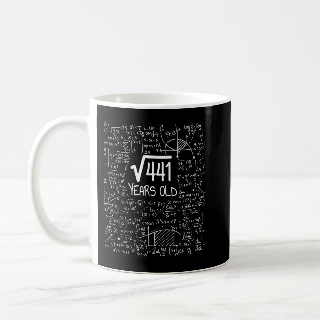 Mug 21e Anniversaire Design - Racine Carré de 441 21 A (Gauche)