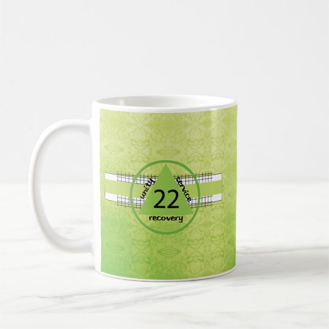 Mug 22e année 12 étape de récupération Anniversaire ca (Gauche)