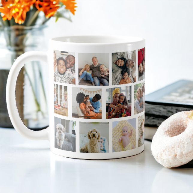 Mug 23 Photo Collage Modèle Faites votre propre plaisi (23 Photo Collage Template Make Your Own Fun Coffee Mug from Ricaso. Personalized photo gift ideas)
