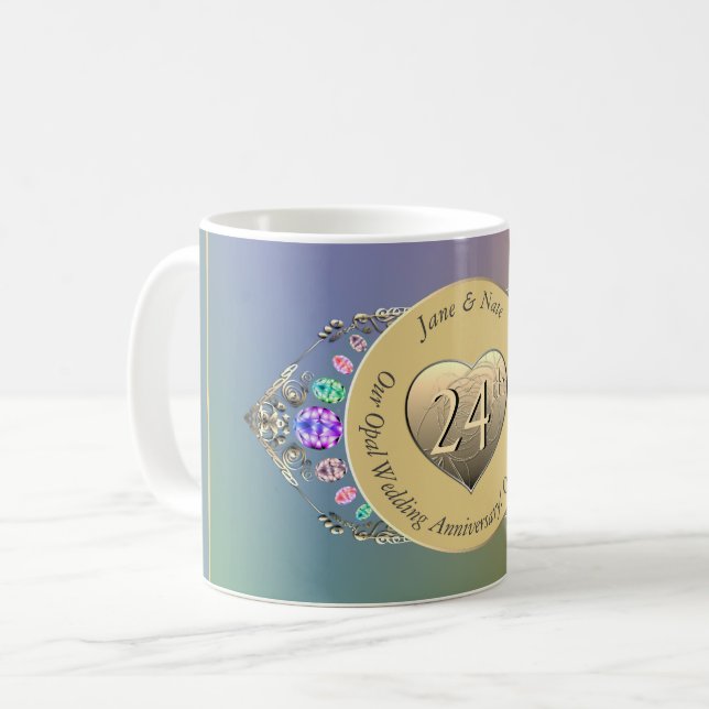 Mug 24e anniversaire du Mariage Opal (Devant gauche)